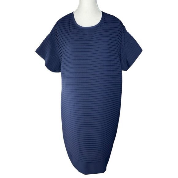 J.Crew‎ Women's Navy Blue Tiered Designer Shift Dress - Picture 1 of 15